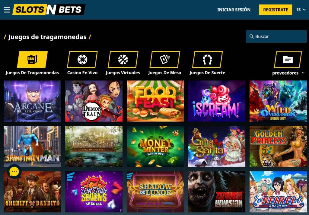 Juegos de casino en SlotsNBets